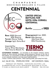 Load image into Gallery viewer, Dominique Boulard & Filles Champagne "Centennial, Hotel Ezra Cornell" Extra Brut NV