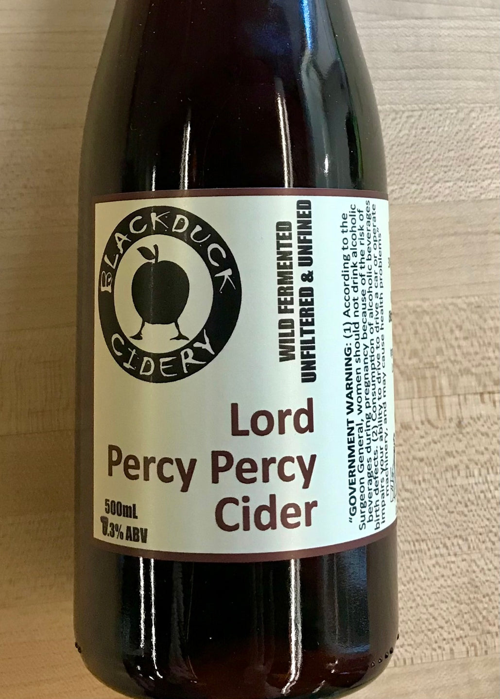 Blackduck Cidery, Lord Percy Percy, 2019 (500ml)