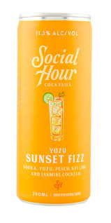 Social Hour Cocktails Yuzu Sunset Fizz
