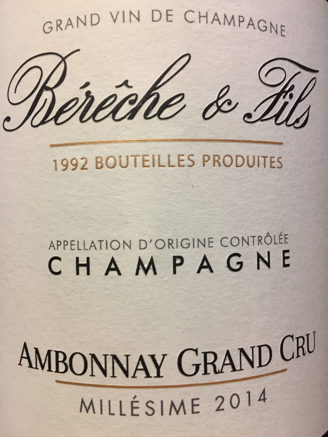 Bérêche Champagne Grand Cru- Ambonnay Extra Brut 2017