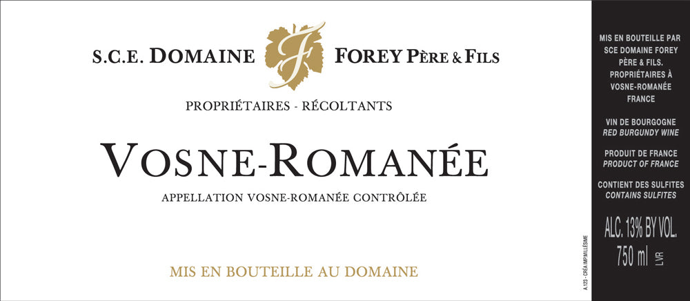 Vosne-Romanée, Forey 2018