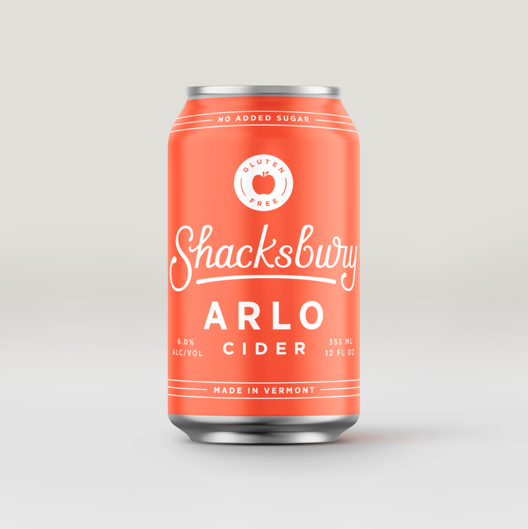 Arlo Cider, Shacksbury (12 oz can)