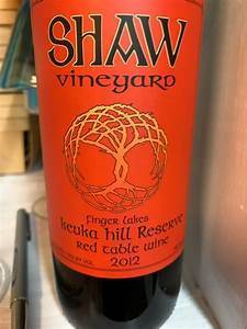 Shaw Reserve Red Wine "Keuka Hill", Finger Lakes 2013
