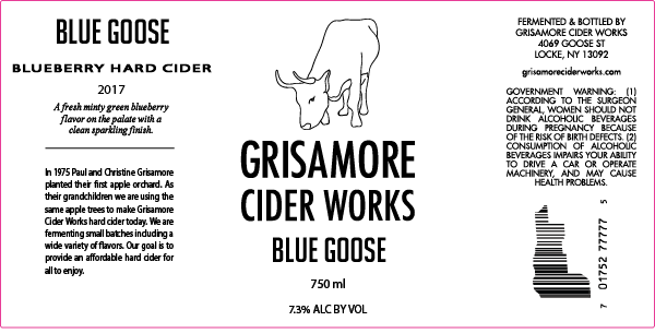 Grisamore Cider Works, Blue Goose NV
