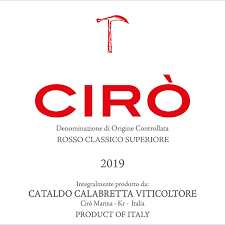 Cirò Rosso Classico Superiore, Cataldo Calabretta 2019
