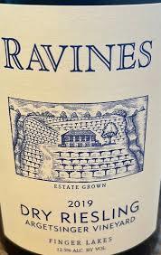 Ravines Dry Riesling "Argetsinger Vineyard", Finger Lakes 2019