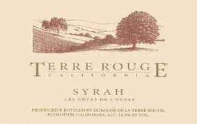 Domaine de la Terre Rouge Syrah "Côtes de L'Ouest", California 2016