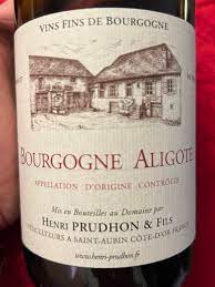 Bourgogne Aligoté, Prudhon 2020