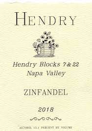 Hendry Zinfandel "Blocks 7 and 22", Napa Valley 2018