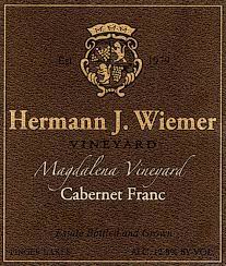 Hermann J. Wiemer Cabernet Franc "Magdalena Vineyard", Seneca Lake 2021
