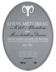 Muscadet Sèvre-et-Maine Sur Lie "Petit Mouton", Louis Métaireau 2020